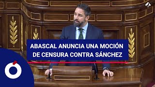 Abascal anuncia que Vox presentará una moción de censura contra Sánchez