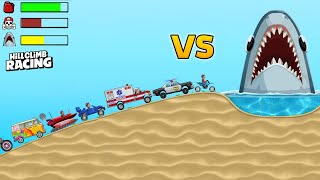 Hill Climb Racing - SHARK vs ALL VEHICLES | GamePlay