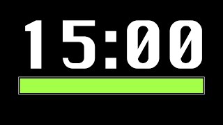 15 Minute Timer [ Progress Bar ] - 4K 60 FPS