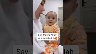 A little kid reciting Surah Fatihah with her Mother | Little Doll | #Shorts
