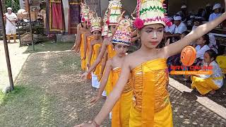 Tari Rejang Dewa oleh anak - anak, Ngusaba Pura Puseh Pakel Gegelang, Karangasem