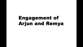 Engagement of Arjun and Remya