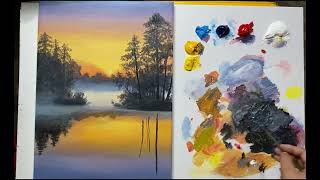 Techniques for drawing sunset landscapes/Kỹ thuật vẽ phong cảnh hoàng hôn/Huy Hội Hoạ ART