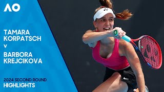 Tamara Korpatsch v Barbora Krejcikova Highlights | Australian Open 2024 Second Round