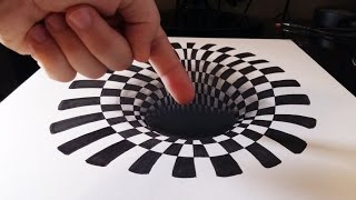 Cómo dibujar un INCREÍBLE agujero/hoyo 3D | How to draw a 3D hole | ILUSIÓN ÓPTICA ANAMÓRFICA 3D