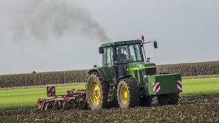 Podmítka a setí 2015 - John Deere 7710 + Horsch \u0026 John Deere 6830P + Lemken great motor sound