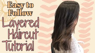 LONG LAYERED HAIRCUT TUTORIAL-STEP BY STEP //Wholy hair