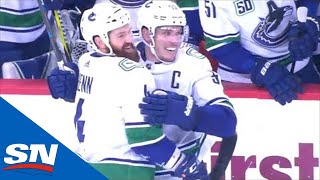 Bo Horvat Completes Hat Trick, Canucks Score 5 Unanswered In 3rd