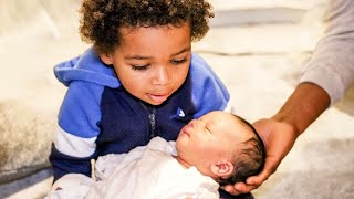 MEETING HIS BROTHER FOR THE FIRST TIME - SUPER ADORABLE MOMENT | Delightful Delaneys Family