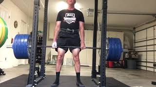 202.5kg/446lb Deadlift x5 RPE 7 age 70.