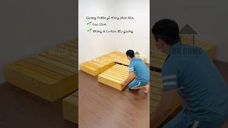 Decor phòng ngủ với giường pallet ốp viền 20cm BBHOME (Gỗ thông đóng mới)