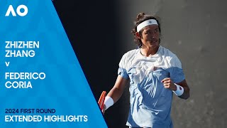 Zhizhen Zhang v Federico Coria Extended Highlights | Australian Open 2024 First Round