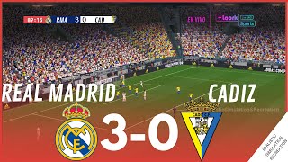 Highlights | Real Madrid 3-0 Cadiz • La Liga 23/24 | Simulación y Recreación de Video Juego