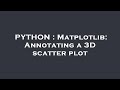 PYTHON : Matplotlib: Annotating a 3D scatter plot