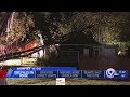 Tree comes down on vacant house and takes out power lines in Liverpool