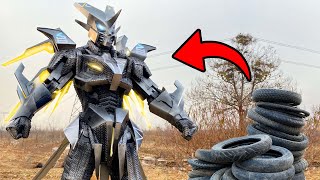 20 Days and 400 Tires, Remaking 2.5 Meter Mech Armor | Tireman Cao Shengge