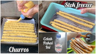 Tinggal goreng pas berbuka, Churros rumahan, bisa buat stok freezer. Dengan resep saos coklat