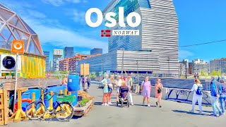 Oslo, Norway 🇳🇴 - Summer Walk - 4K/60fps HDR - Walking Tour