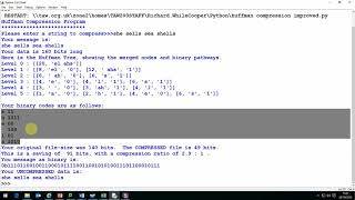 Huffman Data Compression / Decompression in PYTHON