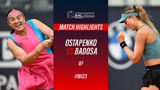 Ostapenko vs Badosa Quarter-final Match Highlights #IBI23