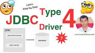 Type 4 JDBC Driver Explained (7) | JDBC Thin Driver | Pure Java Driver | Learn With Saurabh #jdbc 🔥