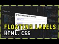 How to create Floating Labels in HTML form