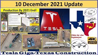Tesla Gigafactory Texas 10 December 2021 Cyber Truck & Model Y Factory Construction Update (08:00AM)