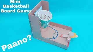 How to make mini Basketball board game using cardboard? simple idea ]| DiY