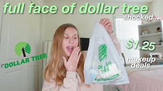 FULL FACE OF DOLLAR TREE MAKEUP | $1.25 makeup deals you NEED