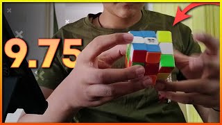 Solving a Rubik’s Cube in 9.75 Seconds! #shorts