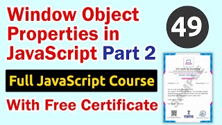 Window Object Properties in JavaScript Part 2