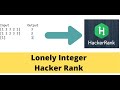 lonely Integer Hackerrank |Bitwise Operations |Competitive Programming| XOR operation in python