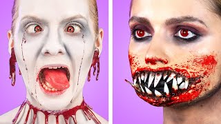 Spooky Halloween Makeup and DIY Costume Ideas || Last Minute Halloween Party Hacks & Tricks