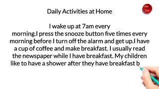 Daily Activities at home | Daily Routine | Daily Routine in english #dailyroutine #englishgrammar