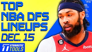 NBA DFS Picks (12/15/23) for DraftKings & FanDuel | Stokastic NBA DFS Lineup Generator