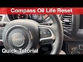 2019 Jeep Compass Oil Life Reset