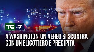 A Washington un aereo si scontra con un elicottero e precipita