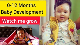 Baby Development from 0-12 Months| Baby growth month wise| Baby journey|