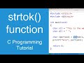 strtok() function | C Programming Tutorial