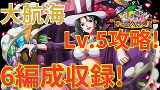 【トレクル】大航海 アルビダのアジト Lv.5を6つの編成で完全攻略！【総集編】