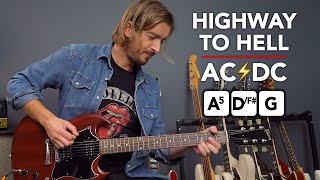 AC/DC - HIGHWAY TO HELL Guitar Lesson Tutorial