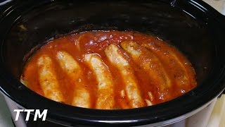 Sausage, Peppers, and Onions in the Crock Pot Slow Cooker