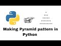 Creating pyramid pattern using Python | Python programming tutorial | Full code in description