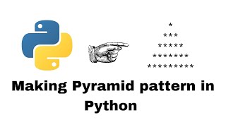 Creating pyramid pattern using Python | Python programming tutorial | Full code in description