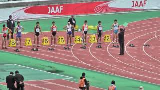 H28　ジュニアオリンピック　B男子100m　予選3組　中垣内 太智