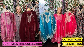 All Under 1600 l Partywear Suits. Beautiful Velvet, cotton and silk  Suits l COTTON TALES ✨