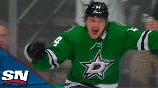 Roope Hintz Roofs The Sweet Shorthanded Goal To Open The Scoring For The Stars