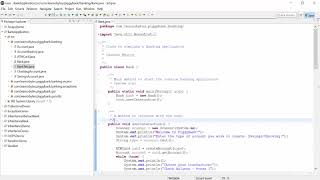 Console Based Banking Application