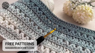 SO EASY Crochet Pattern for Beginners!⚡️😍 LOVELY Crochet Stitch for Baby Blanket \u0026 Bag