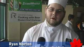 Cambrian College cooking with beer challenge